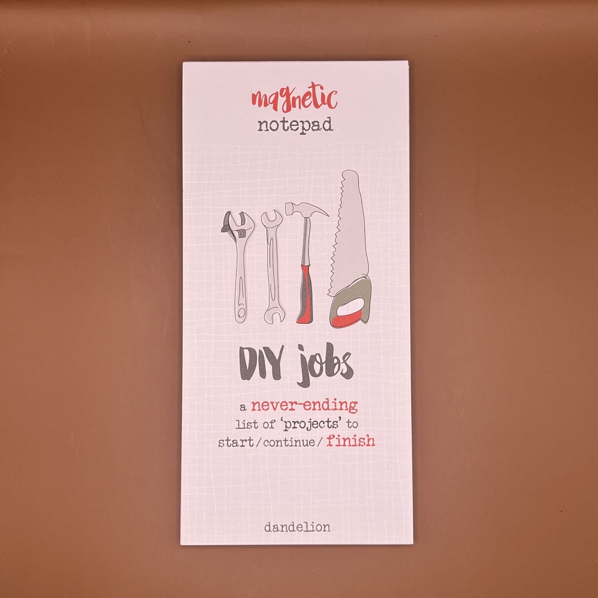 DIY jobs notepad with tools illustration design