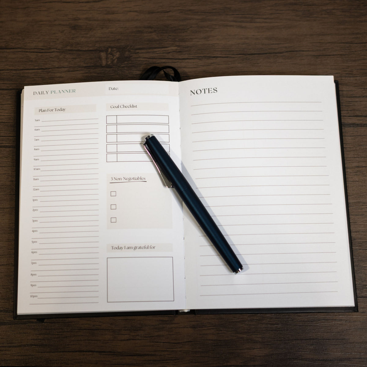 Arden Black Productivity Planner