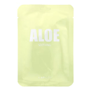 Aloe vera soothing sheet mask in green packaging.