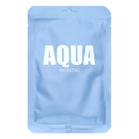 Aqua hydrating sheet mask with blue packaging.