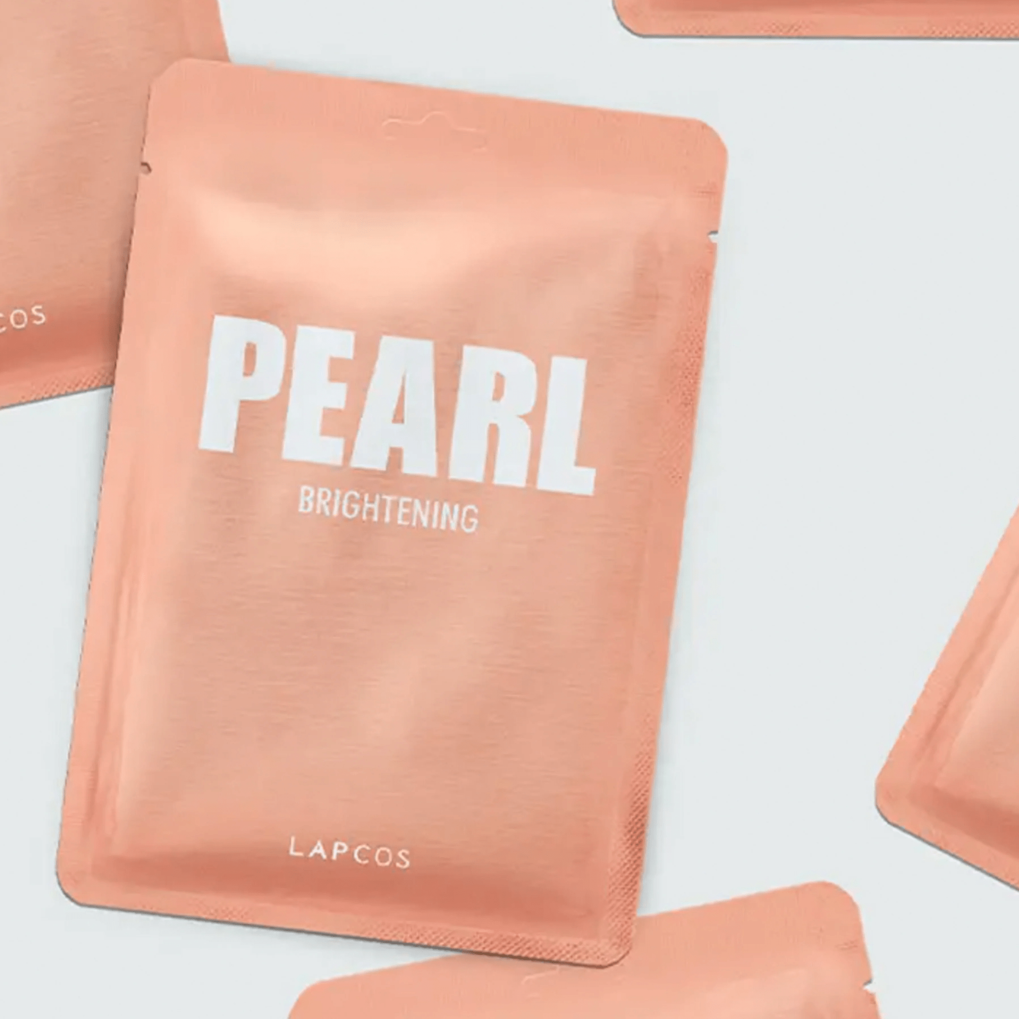 pink pearl brightening face mask by LAPCOS on white background