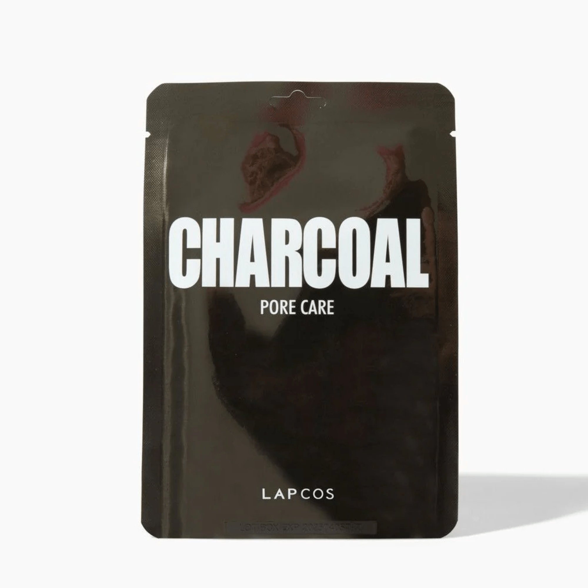 Black packaging of LAPCOS Charcoal Pore Care product on a white background