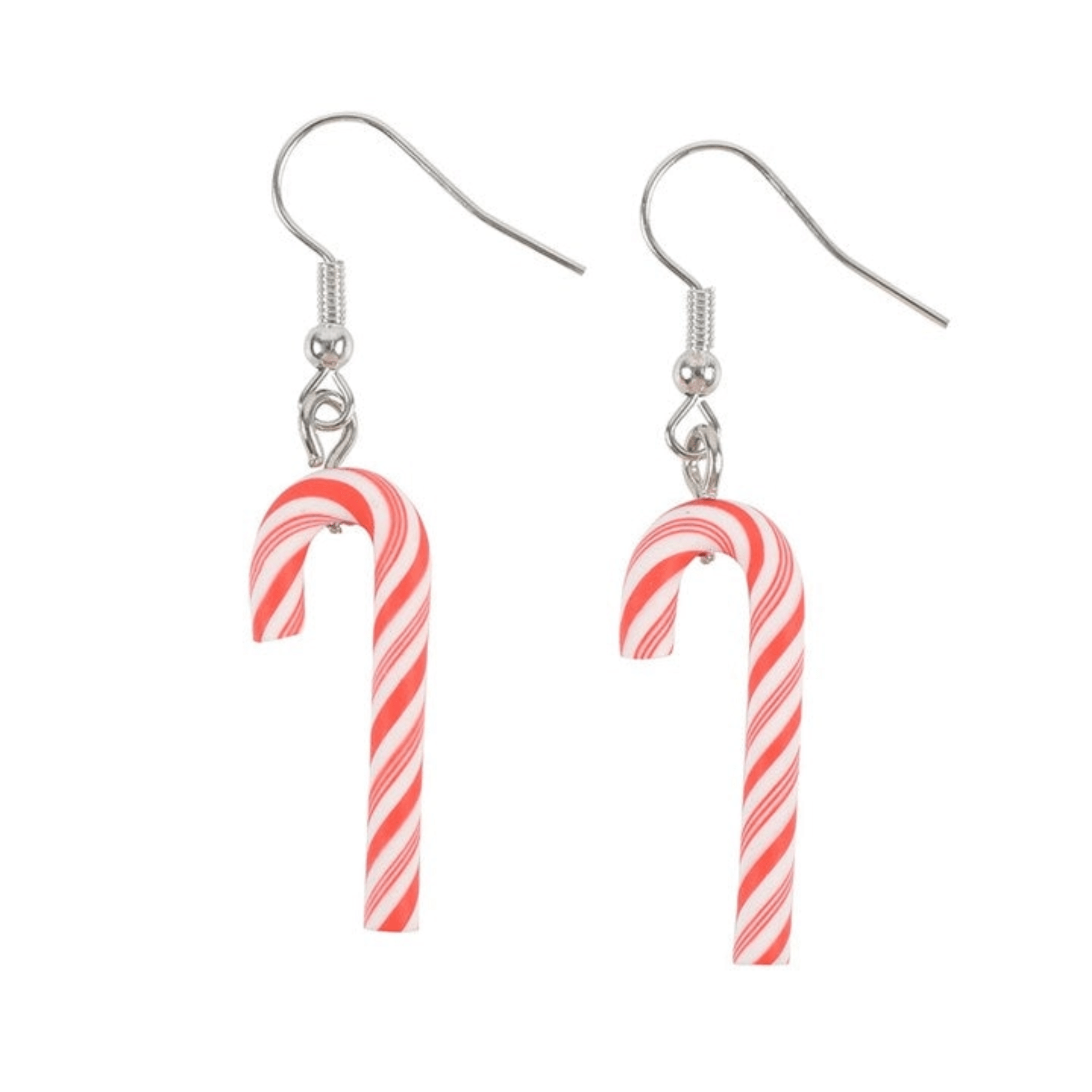 Candy Cane Christmas Earrings