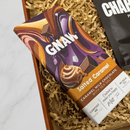 GNAW salted caramel chocolate bar in a letterbox gift box.