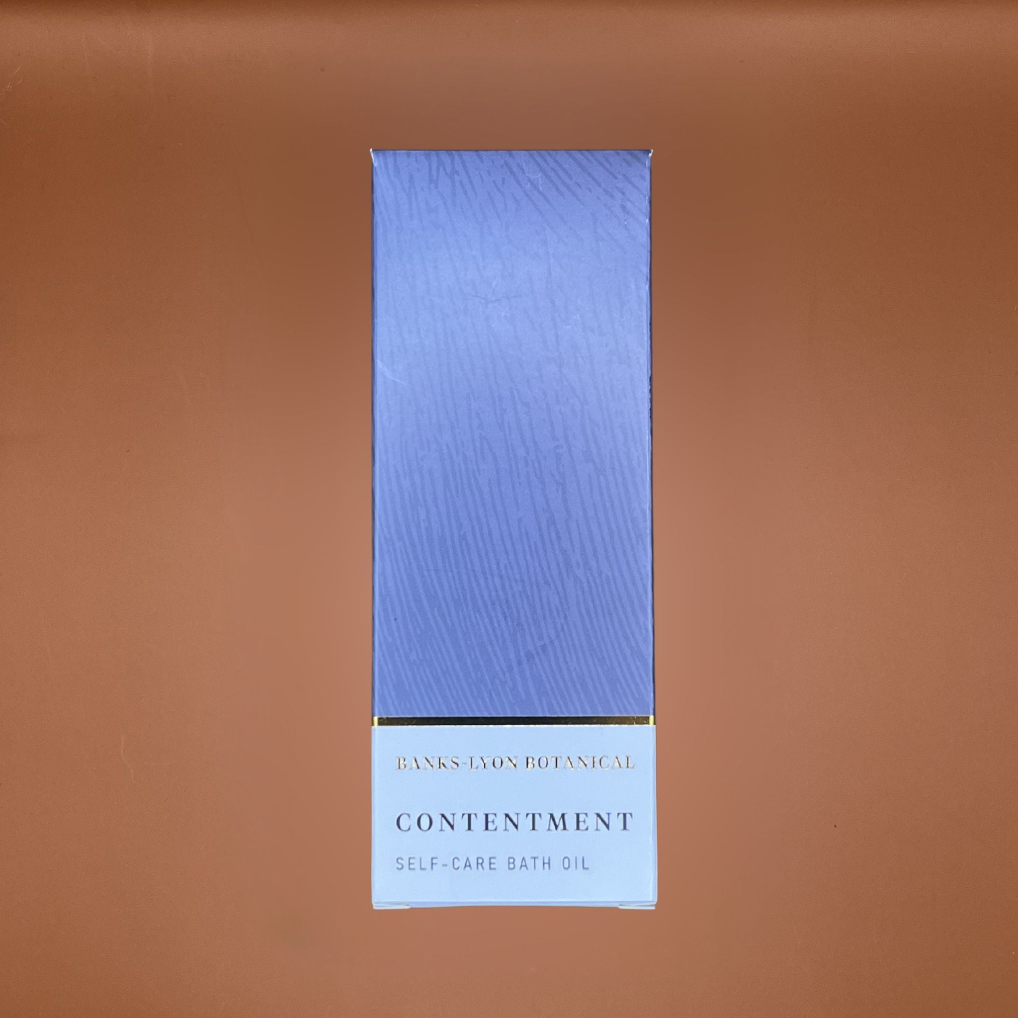 Banks Lyon Botanical contentment self care bath oil iin blue packaging